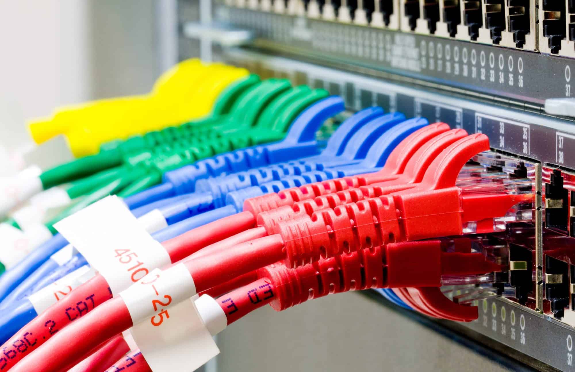 Electrical and voice data cabling installation for a commercial office